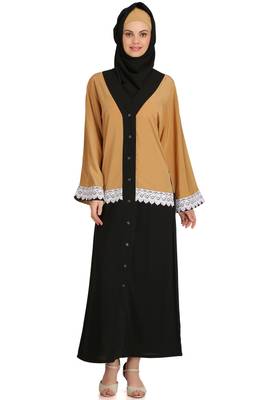 MyBatua Multicolor Polyester Arabian Style Islamic Wear For Women Muslim Abaya With Hijab 1