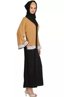 MyBatua Multicolor Polyester Arabian Style Islamic Wear For Women Muslim Abaya With Hijab