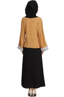 MyBatua Multicolor Polyester Arabian Style Islamic Wear For Women Muslim Abaya With Hijab
