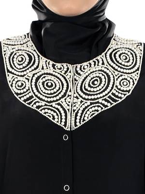 MyBatua Black Polyester Arabian Style Islamic Wear For Women Muslim Abaya With Hijab 3