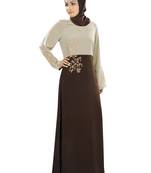 MyBatua Multicolor Poly Crepe Arabian Style Islamic Wear For Women Muslim Abaya With Hijab
