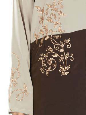 MyBatua Multicolor Poly Crepe Arabian Style Islamic Wear For Women Muslim Abaya With Hijab 2