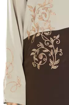 MyBatua Multicolor Poly Crepe Arabian Style Islamic Wear For Women Muslim Abaya With Hijab