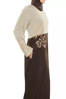 MyBatua Multicolor Poly Crepe Arabian Style Islamic Wear For Women Muslim Abaya With Hijab