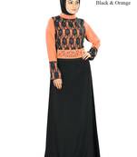 MyBatua Multicolor Poly Crepe Arabian Style Islamic Wear For Women Muslim Abaya With Hijab