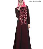 MyBatua Multicolor Polyester Arabian Style Islamic Wear For Women Muslim Abaya With Hijab