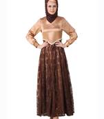 MyBatua Multicolor Satin Arabian Style Islamic Wear For Women Muslim Abaya With Hijab