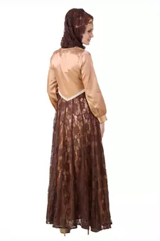 MyBatua Multicolor Satin Arabian Style Islamic Wear For Women Muslim Abaya With Hijab
