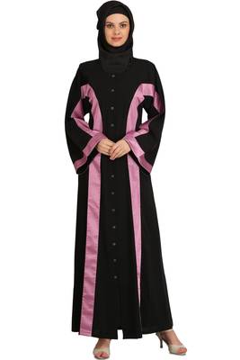 MyBatua Multicolor Polyester Arabian Style Islamic Wear For Women Muslim Abaya With Hijab 1
