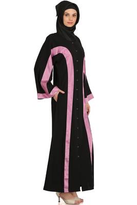 MyBatua Multicolor Polyester Arabian Style Islamic Wear For Women Muslim Abaya With Hijab 2