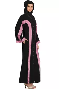 MyBatua Multicolor Polyester Arabian Style Islamic Wear For Women Muslim Abaya With Hijab