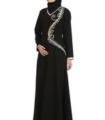 MyBatua Black Polyester Arabian Style Islamic Wear For Women Muslim Abaya With Hijab