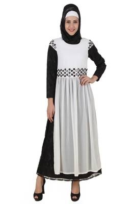 MyBatua Multicolor Polyester Arabian Style Islamic Wear For Women Muslim Abaya With Hijab 1