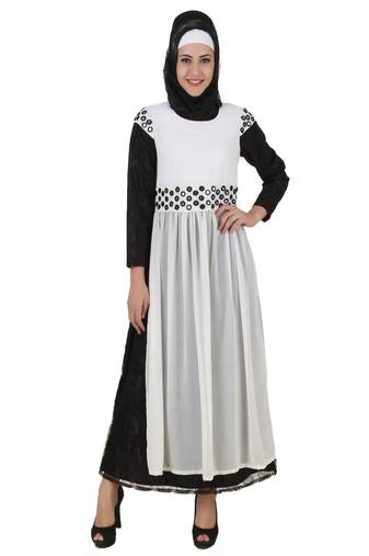 MyBatua Multicolor Polyester Arabian Style Islamic Wear For Women Muslim Abaya With Hijab