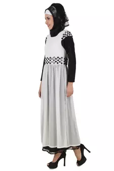 MyBatua Multicolor Polyester Arabian Style Islamic Wear For Women Muslim Abaya With Hijab