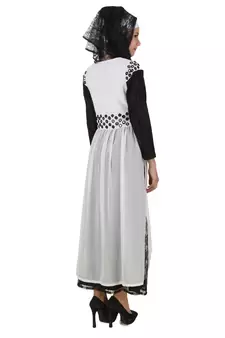 MyBatua Multicolor Polyester Arabian Style Islamic Wear For Women Muslim Abaya With Hijab