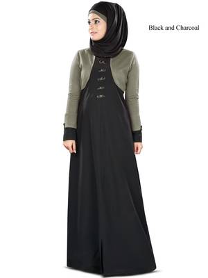 MyBatua Multicolor Kashibo Arabian Style Islamic Wear For Women Muslim Abaya With Hijab 1
