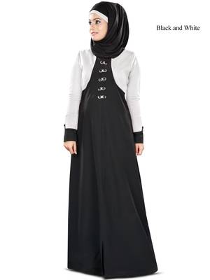 MyBatua Multicolor Kashibo Arabian Style Islamic Wear For Women Muslim Abaya With Hijab 1
