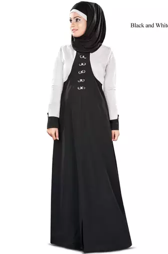 MyBatua Multicolor Kashibo Arabian Style Islamic Wear For Women Muslim Abaya With Hijab
