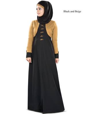 MyBatua Multicolor Kashibo Arabian Style Islamic Wear For Women Muslim Abaya With Hijab 1