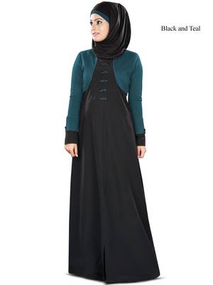 MyBatua Multicolor Kashibo Arabian Style Islamic Wear For Women Muslim Abaya With Hijab 1
