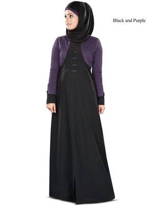 MyBatua Multicolor Kashibo Islamic Wear For Women Arabian Style Muslim Abaya With Hijab 1