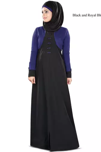 MyBatua Multicolor Kashibo Islamic Wear For Women Arabian Style Muslim Abaya With Hijab