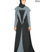 MyBatua Multicolor Poly Crepe Islamic Wear For Women Arabian Style Muslim Abaya With Hijab