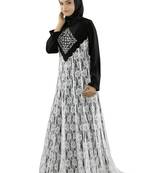 MyBatua Multicolor Poly Crepe Islamic Wear For Women Arabian Style Muslim Abaya With Hijab