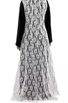 MyBatua Multicolor Poly Crepe Islamic Wear For Women Arabian Style Muslim Abaya With Hijab