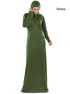MyBatua Heena Viscose Islamic Wear For Women Arabian Style Muslim Abaya With Hijab 1