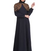 MyBatua Navy Blue Kashibo Islamic Wear For Women Arabian Style Muslim Abaya With Hijab
