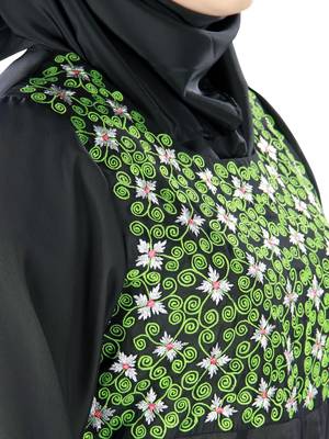 MyBatua Multicolor Polyester Islamic Wear For Women Arabian Style Muslim Abaya With Hijab 4