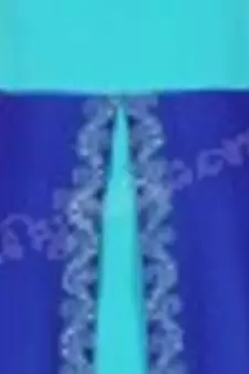 MyBatua Turquoise Poly Georgette Islamic Wear For Women Arabian Style Muslim Abaya With Hijab