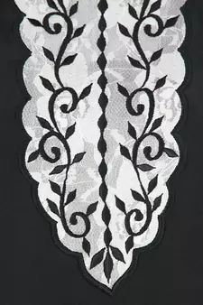 MyBatua Black And White Polyeste Islamic Wear For Women Arabian Style Muslim Abaya With Hijab