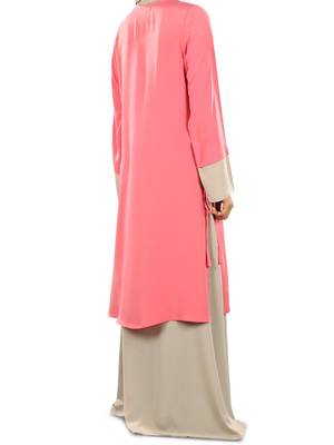 MyBatua Multicolor Poly Crepe Islamic Wear For Women Arabian Style Muslim Abaya With Hijab 4