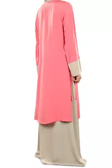MyBatua Multicolor Poly Crepe Islamic Wear For Women Arabian Style Muslim Abaya With Hijab