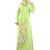 MyBatua Parrot Green Polyester Islamic Wear For Women Arabian Style Muslim Abaya With Hijab
