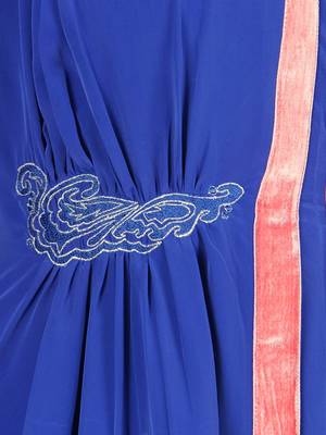 MyBatua Royal Blue Poly Crepe Islamic Wear For Women Arabian Style Muslim Abaya With Hijab 3
