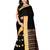 Black woven cotton silk saree with blouse