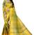 Yellow woven silk saree with blouse
