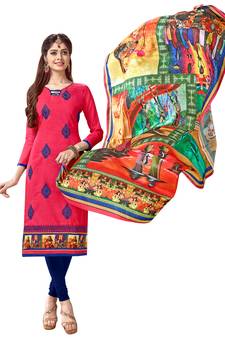 Pink embroidered cotton salwar