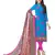 Sky-blue embroidered cotton salwar