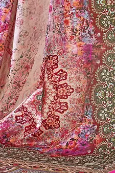 Sky-blue embroidered cotton salwar
