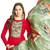 Red digital print cotton salwar