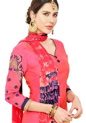 Pink embroidered cotton salwar 3