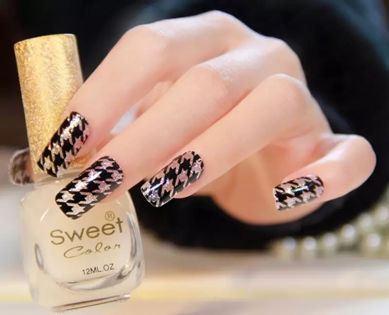 Shimmer 'n sparkle, new fashion metallic shining nail art sticker, french style nail art decoration