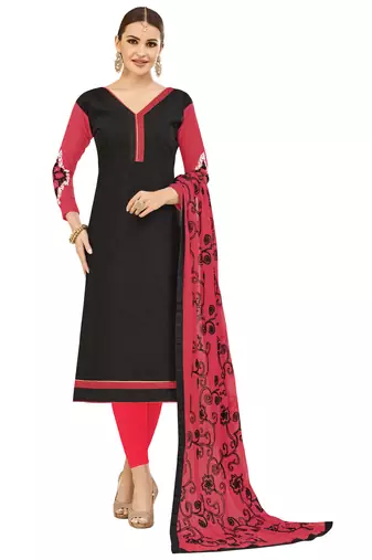 Black Embroidered Jacquard Salwar