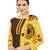 Brown embroidered jacquard salwar