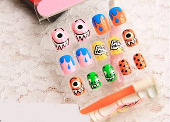 Shimmer 'n sparkle, new fashion elegant pearl false nails decoration .decals tips 4
